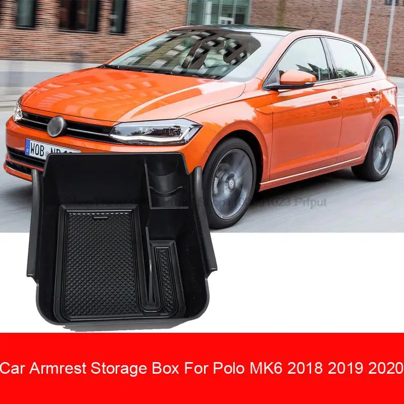 Car Armrest Storage Box For VW Volkswagen Polo MK6 2018 2019 2020 Central - £14.03 GBP