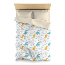 Dinosaurs In The Clouds Hand Drawn Microfiber Duvet Cover - £71.38 GBP+