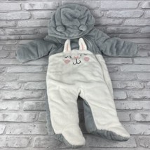 Wonder Nation Baby Warm Bunting Snow Suit White Gray Rabbit Size 6-9 Month - £10.32 GBP