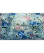 Floral Pillowcase Cotton Blend 80s Style Blue Pink Flowers Dreamy Flower... - $9.59