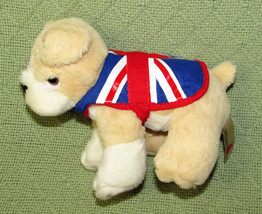 7&quot; Keel Toys British Bulldog Plush Stuffed Puppy Dog Union Jack Coat Uk Toy Pup - £8.85 GBP
