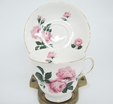 Ridgway Queen Anne Cup and Saucer Pink Roses Bone China Made in England - £11.14 GBP