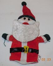 Santa clause Hand Puppet Plush Rare HTF Christmas - $9.85