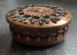 Vintage CCCP Times Copper Jewellery Box Hot Enameled - £12.34 GBP