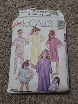 VTG 89 McCALLS 4606 Girls Sleepwear/Nightshirts Pajamas &amp; Booties PATTER... - £7.90 GBP