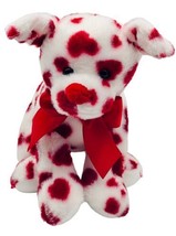 Bearington Romantic Rover Plush Puppy Dog Red Hearts Valentine 12 inch - £17.44 GBP