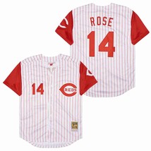Cincinnati Reds #14 Pete Rose Jersey Old Style Uniform White Stripe - $45.00