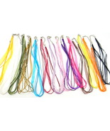 Ribbon Necklaces Lot of 13 Colors Choker Organza 3 Cords Adjustable 18&quot;-... - £22.20 GBP