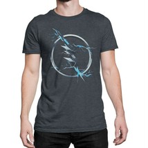 Flash Zoom Symbol Charcoal Men&#39;s T-Shirt Heather Charcoal - £23.16 GBP+