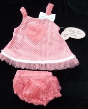BABY GIRL SUMMER SPRING CLOTHES OUTFIT  DRESS  RUFFLE SHIRT PANT 6-9 LIT... - $16.82