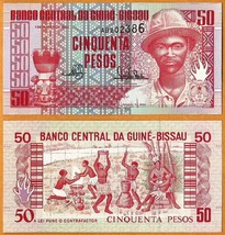 Guinea Bissau, 1990, UNC, 50 Pesos, P- 10 - £1.06 GBP