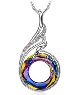 Rise from the Ashes Phoenix Necklace with Austrian Crystals, 18&quot;+2&quot;, Gif... - $59.37