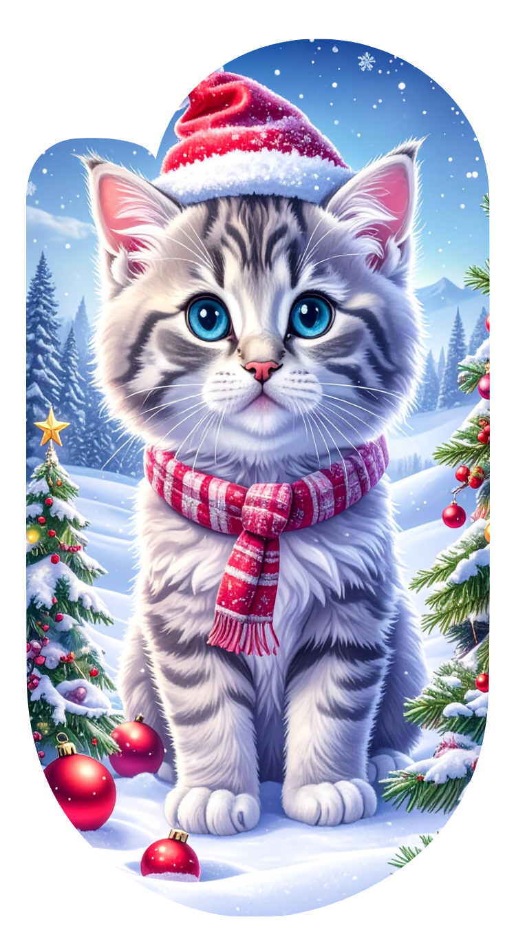 Winter Christmas Paperclip Design Clipart 100 PNG Digital Download Bundle 6 Item image 8