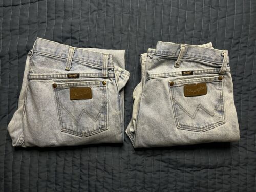 Primary image for Wrangler 13MWZGH Boot Cut Straight Led Denim Jeans Lot Of 2 Size Men’s 36x34