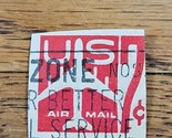 US Stamp US Air Mail 7c Used Red &quot;Zone&quot; Cutout - $0.94