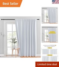 Energy Smart Blackout Sliding Door Curtain - Extra Wide 100&quot; x 84&quot; Greyi... - $44.50