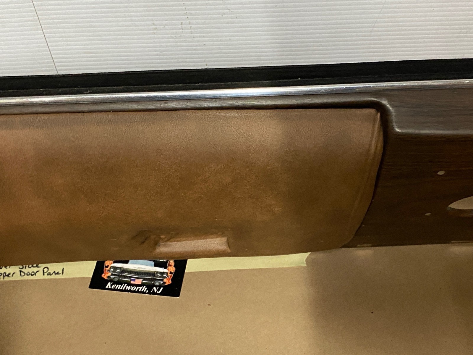OEM 73 Cadillac Coupe Deville LEFT DRIVER SIDE FRONT UPPER DOOR PANEL - BROWN Item image 14