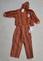 Vtg Baby Guess Striped AOP SZ 7Y Toddler 2 Piece Set Jacket Denim Pants USA EUC - £96.61 GBP