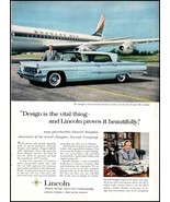 1959 Lincoln Premiere Landau PRINT AD Donald Douglas - Douglas Aircraft BX3 - $140.32 MXN