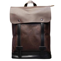 Fashion Vintga Men Backpack High Quality pu Leather Backpacks for Teenage - £53.40 GBP