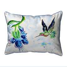 Betsy Drake Hovering Hummingbird Extra Large Zippered Indoor Outdoor Pillow - £63.30 GBP