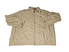 Polo Ralph Lauren Jacket Mens XL Khaki/Navy Check Bayport Windbreaker Jacket - £30.88 GBP