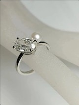 CZ AAA+Oval Cut Moissanite Engagement Ring, 3Ct Crushed ice Oval ring - £68.10 GBP