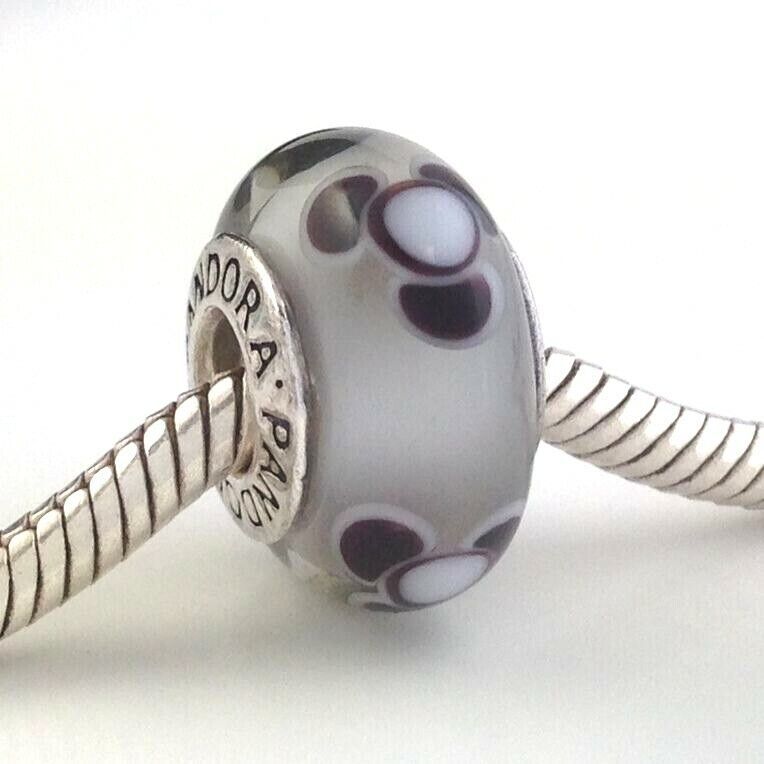Primary image for Authentic PANDORA Flowers for You Gray Charm 790642, Retired, New