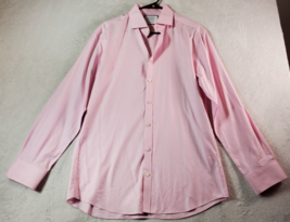 Charles Tyrwhitt Dress Shirt Men Size 16.5 Pink Long Sleeve Collared But... - $13.04