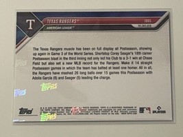 Texas Rangers* - Most Consecutive Games W/ HR 2023 MLB TOPPS NOW - WS Card 1065* - £10.99 GBP