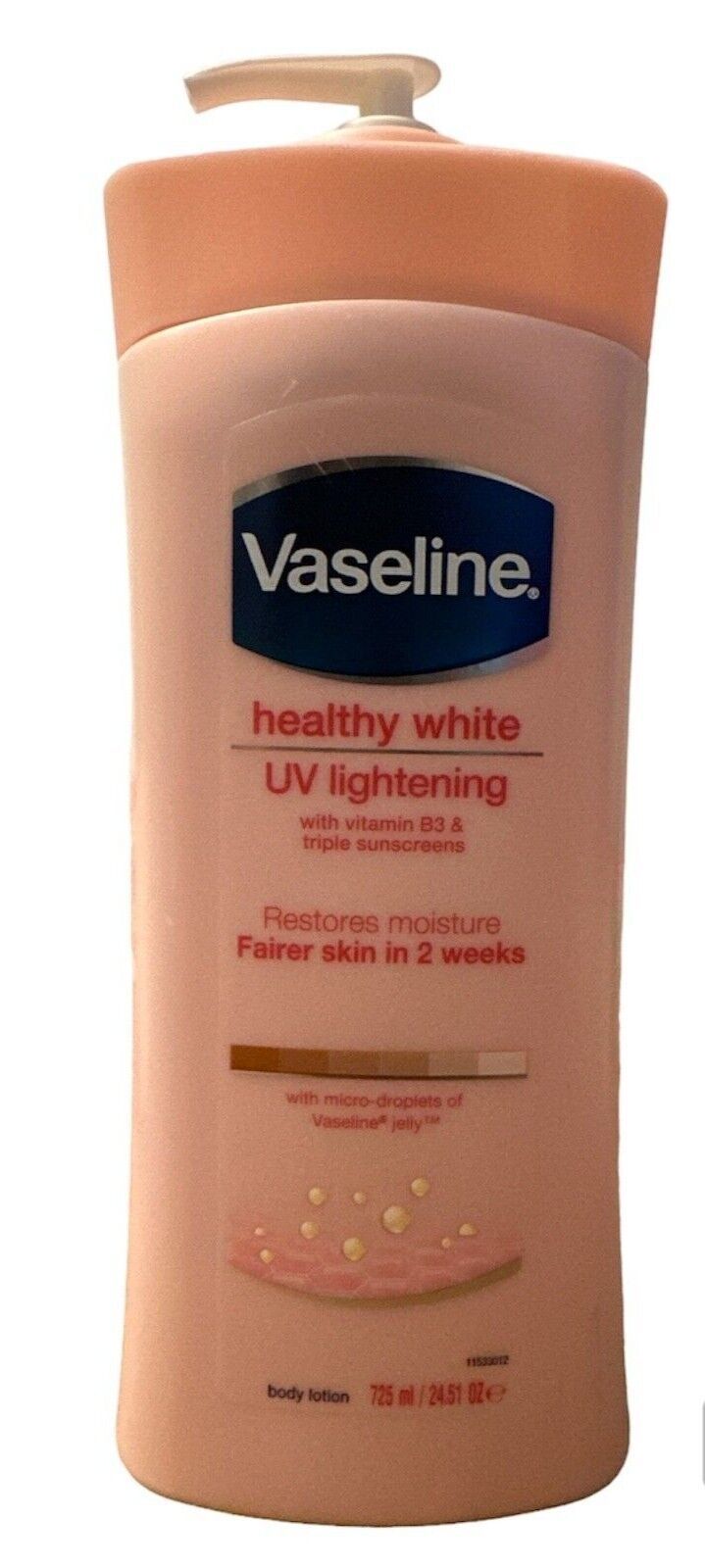 Vaseline Healthy White UV Lightening Vitamin B3 24.51 Oz Fairer Skin Pump 725ml - $29.99