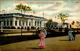 A.C. BOSSELMEN POSTCARD- US GOVERNMENT BUILDING,1907 JAMESTOWN EXPOSITIO... - $5.20