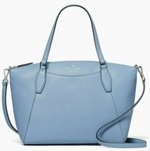 NWB Kate Spade Monica Satchel Dusty Blue Leather WKR00240 $359 Retail Gift Bag Y - £102.07 GBP