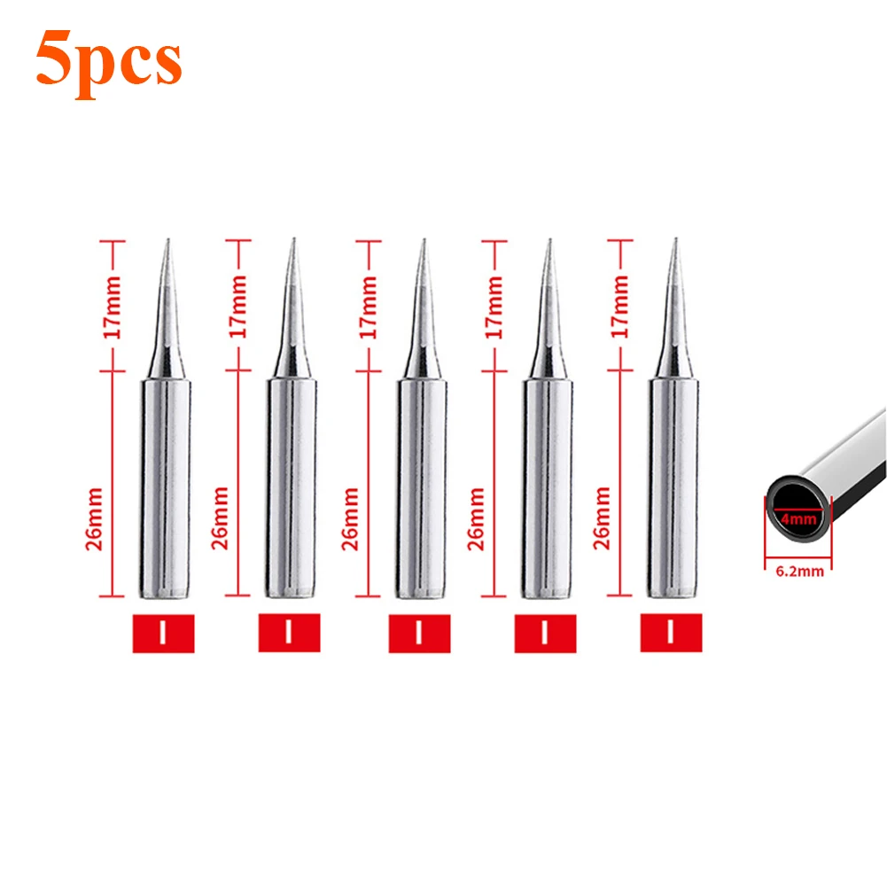 5Pcs/Set 900m-T-I 900M-T-B Welding Tool Lead-Free Soldering  Head Bit for Weldin - £125.36 GBP