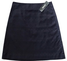 DKNY Donna Karan New York Skirt 4 S Pencil Straight Navy Blue Cotton New - £47.84 GBP