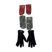 Lot of 3 Worthington &amp; Cejon Gloves Women&#39;s Large Multicolor 100% Leathe... - $24.18