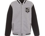 NHL Los Angeles Kings Reversible Full Snap Fleece Jacket JHD 2 Front Logos - $119.99