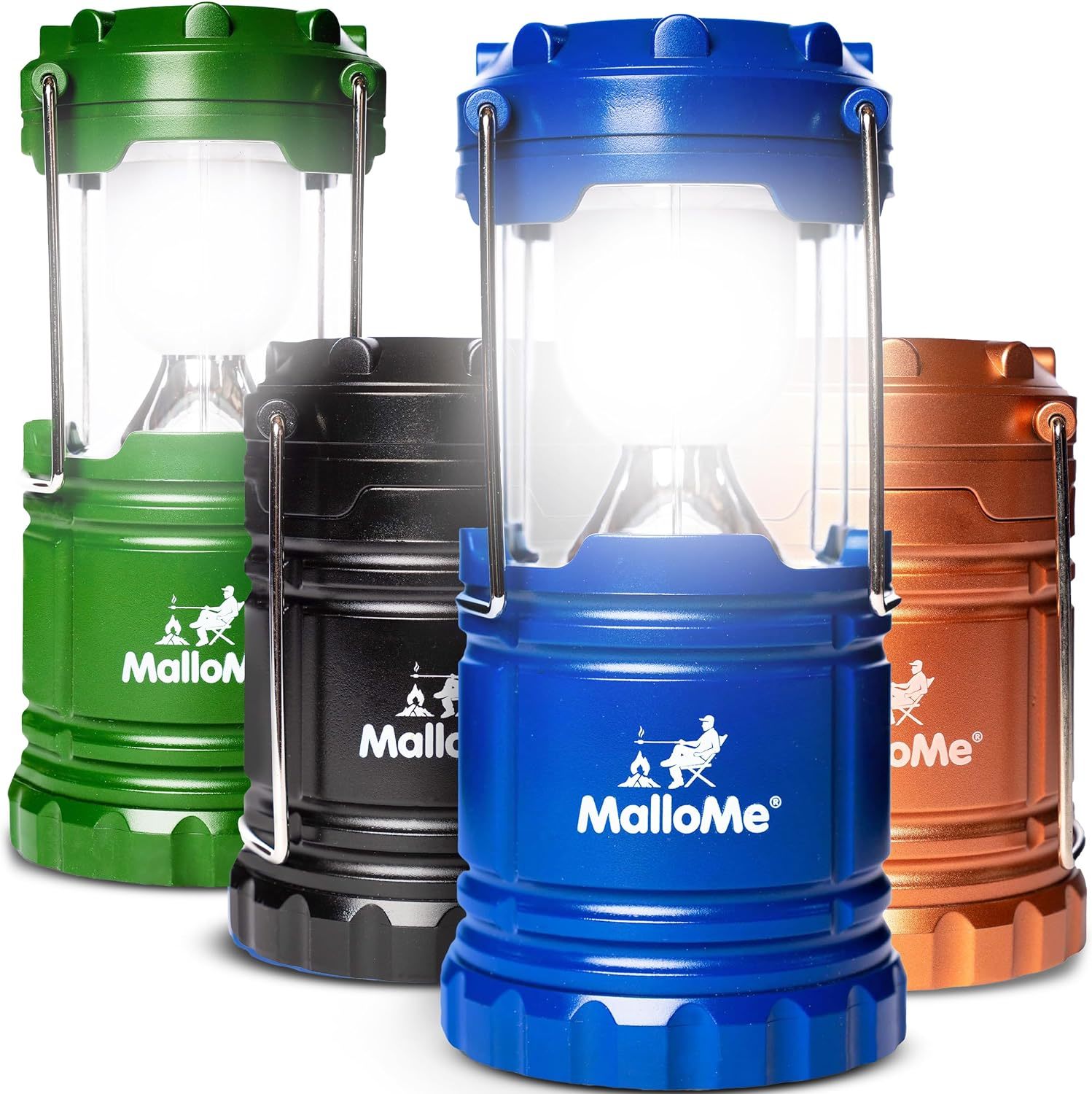 Mallome Camping Lantern Multicolor 4 Pack, Rechargeable Batteries Not In... - $39.99