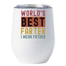 Worlds Best Farter I Mean Father Tumbler 12oz Funny Cup Retro Xmas Gift For Dad - £18.27 GBP