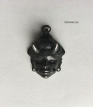 Hannya Oni Devil Ghost Mask Solid Copper Pendant with 45cm &amp; 60cm Black Chains - £18.93 GBP
