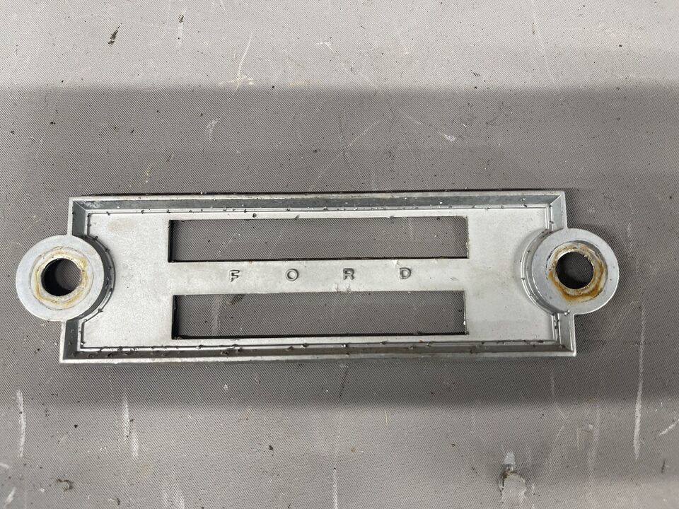 1963 1964 Ford Galaxie Radio Bezel Dash Face Plate Trim Convertible Name... - $41.77