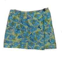 Lilly Pulitzer Green Blue Reversible Mini Skirt Womens 2 Vintage Beach - £18.87 GBP