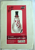 8&quot; Acrylic Snowman with Changing Light by Sterling RARE NEW - £49.47 GBP