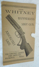 Whitney Safety Fire Arms Hammerless Shot Gun  brochure Florence MA price... - $24.00