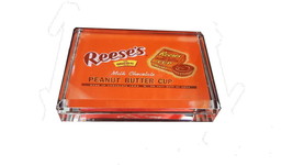 Retro Vintage Reese&#39;s Peanut Butter Cups Wrapper Acrylic Desk Top Paperweight - £11.46 GBP