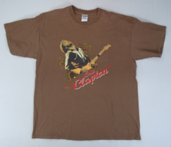 Eric Clapton 2004 Shirt Sz XL Band Concert Brown Faded Further Up Road Tour - $18.95