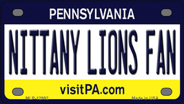 Nittany Lions Fan Pennsylvania Novelty Mini Metal License Plate Tag - $14.95