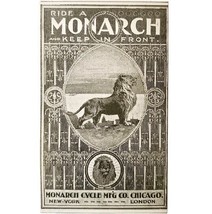 Monarch Bicycles Lion Stay In Front 1897 Advertisement Victorian Bikes A... - $28.02 CAD