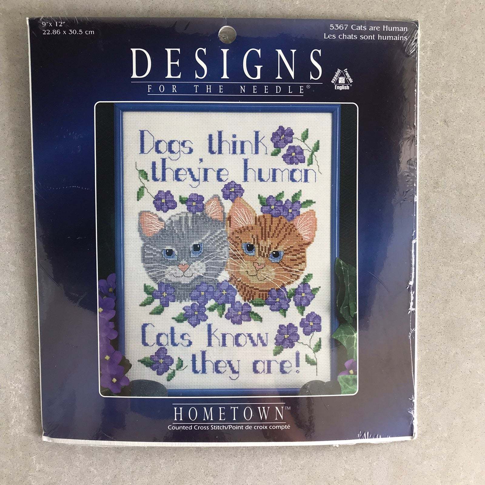 Designs For The Needle 5367 Cats are Human Counted Cross Stitch Kit NEW - $19.99