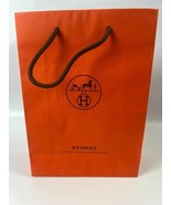 Authentic Hermes Empty Orange Shopping Gift Paper Bag 8.25&quot; x 11.25&quot; x 3... - $18.69